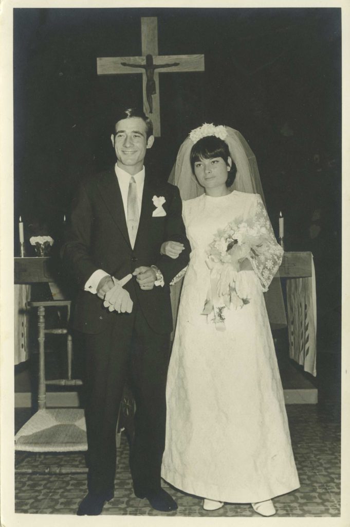 Josep Antoni Navarro i Ana María Ferrón el dia del seu casament. Autor desconegut, 1969
