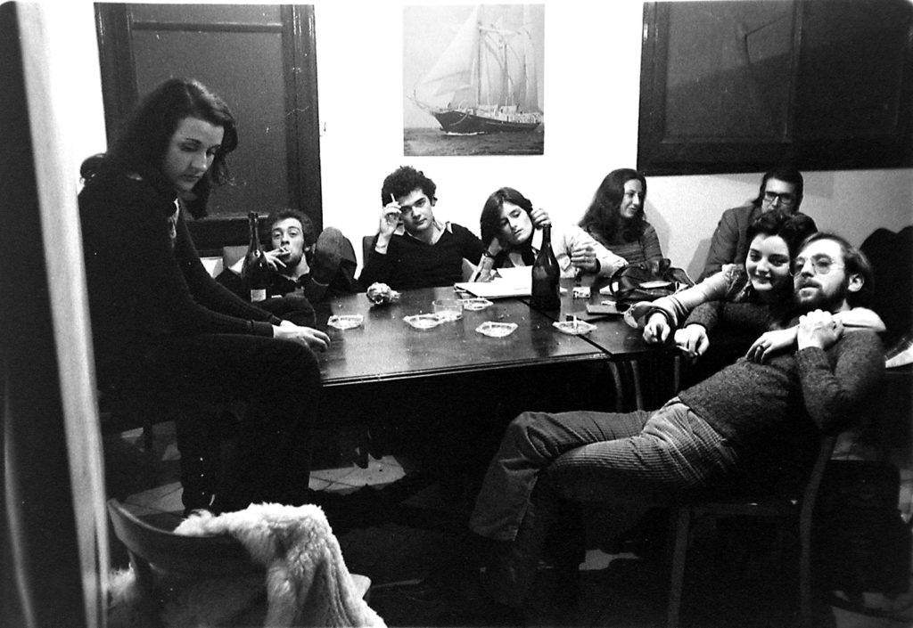 Reunió a la redacció de la revista Ajoblanco. Pepe Domènech, 1974-1976