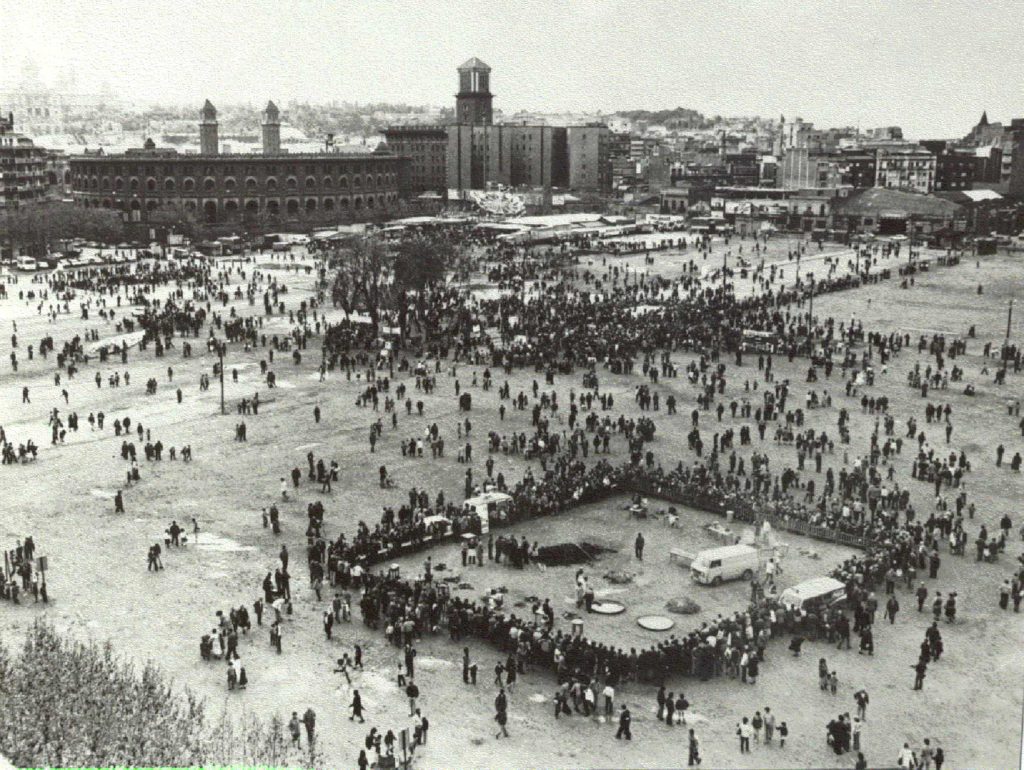 Acte d'apropiació veïnal del futur parc de l'Escorxador. Autor desconegut, 1981